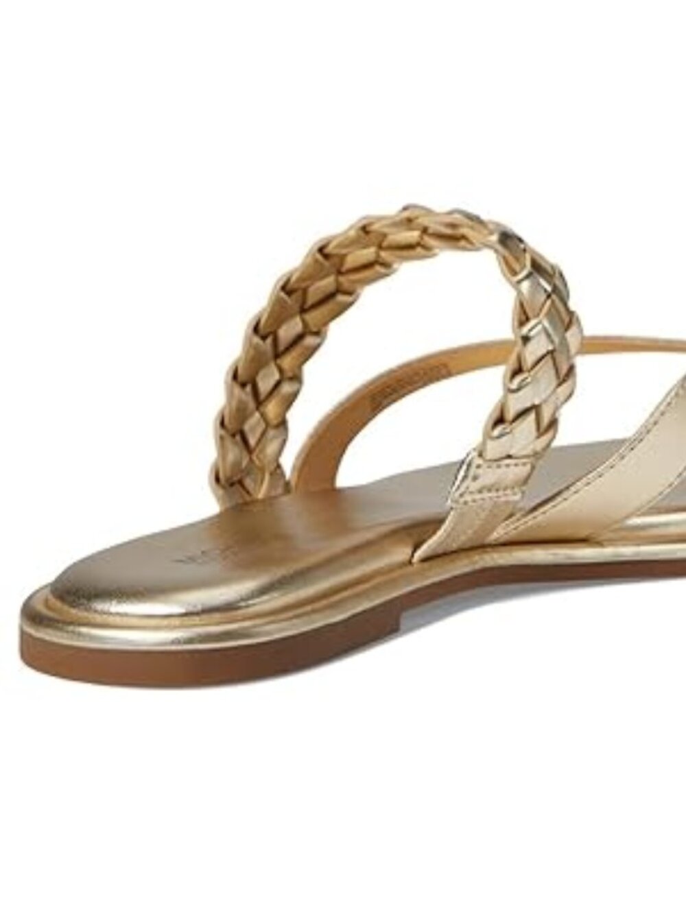 Michael Kors Gold Alba Thong Slide Sandals Size 6.5 - Picture 2 of 3
